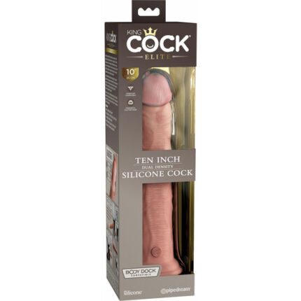 10 INCH 2 DENSITY SILICONE COCK - PIEL - 002