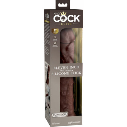 11 INCH 2DENSITY SILICONE COCK - MARRÓN - 002