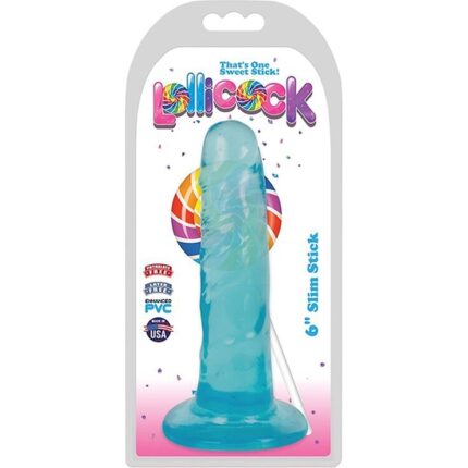 15 CM DILDO DELGADO HELADO DE BAYA - AZUL - 002