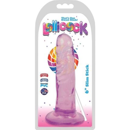 15 CM  DILDO DELGADO HELADO DE UVA - MORADO - 002