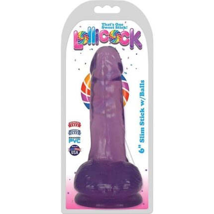 15 CM PENE REALITICO CON TESTICULOS HELADO DE UVA - MORADO - 002