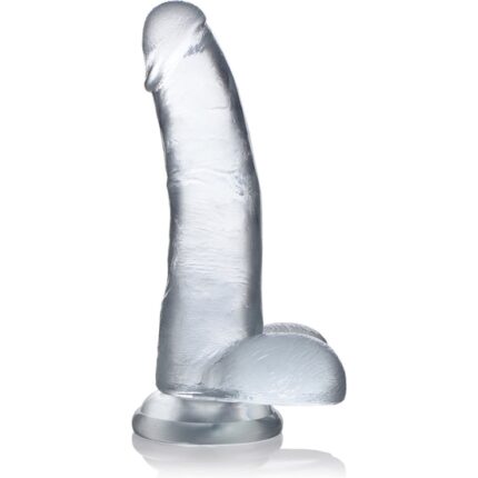20 CM C-THRU PENE REALISTICO CON TESTICULOS - TRANSPARENTE - 001