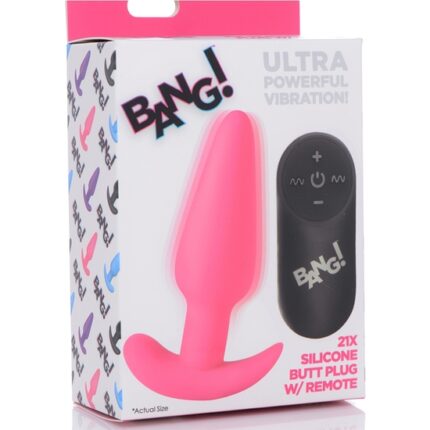 21X PLUG DE SILICONA CON CONTROL REMOTO  - ROSA - 002