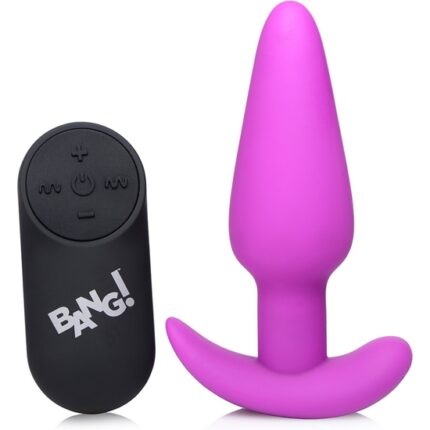 21XPLUG DE SILICONA VIBRADOR CON CONTROL REMOTO - MORADO - 001