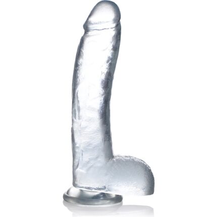 25 CM C-THRU PENE REALISTICO CON TESTICULOS  - TRANSPARENTE - 001
