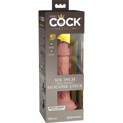 6 INCH 2 DENSITY SILICONE COCK - PIEL - 002