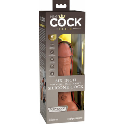 6 INCH 2DENSITY VIBE COCK - CARAMEL - 002