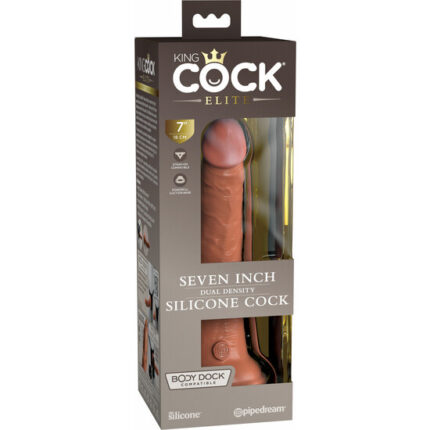 7 INCH 2DENSITY SILICONE COCK - CARAMELO - 002