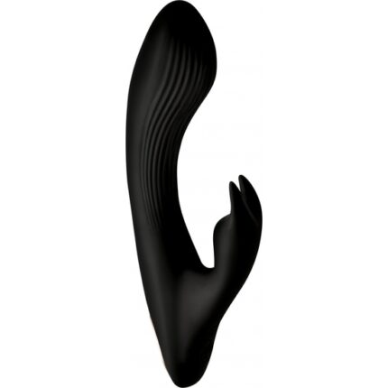 7X BENDABLE RABBIT VIBRADOR DE SILICONA -NEGRO - 001
