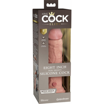 8 INCH 2 DENSITY SILICONE COCK - PIEL - 002