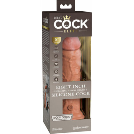 8 INCH 2 DENSITY VIBRATING COCK - CARAMELO - 002