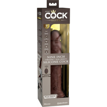 9 INCH 2 DENSITY VIBRATING COCK - MARRÓN - 002