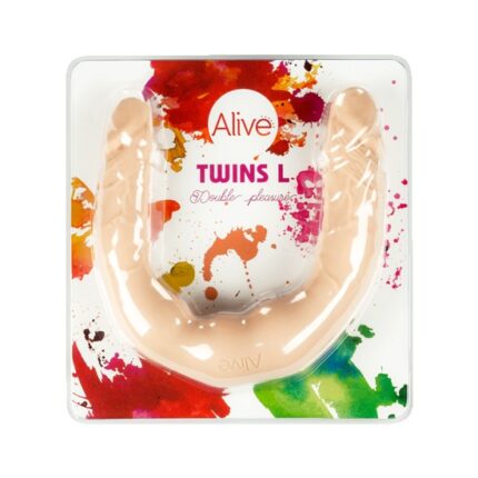 ALIVE TWINS PENE REALÍSTICO DOBLE 40 CM - 002