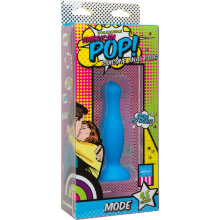 AMERICAN POP DILDO SILICONA 10 CM AZUL - 002