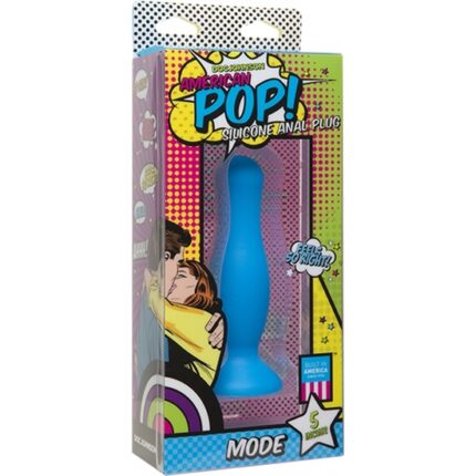 AMERICAN POP DILDO SILICONA 11 CM AZUL - 002