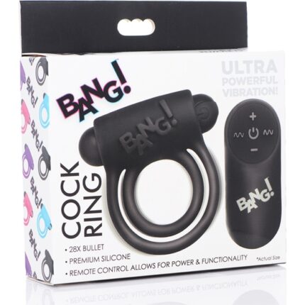 ANILLO DE SILICONA CON BALA Y CONTROL REMOTO - NEGRO - 002