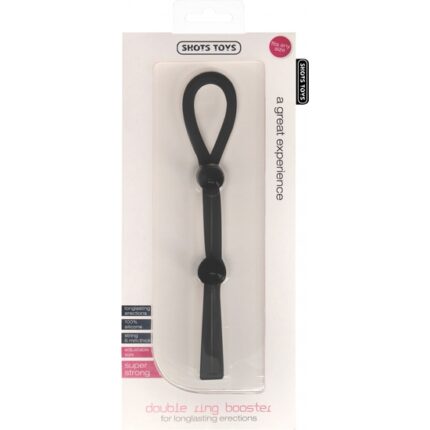 ANILLO DOBLE DE SILICONA RING BOOSTER - NEGRO - 002