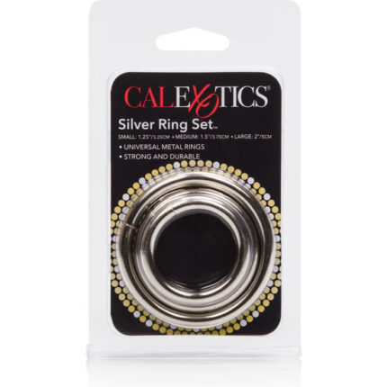 ANILLO PARA EL PENE PLATA SET DE 3 PIEZAS - 002