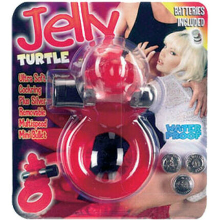 ANILLO PARA PENE TORTUGA DE GELATINA ROJO - 002