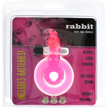 ANILLO PARA PENE Y TESTÍCULOS DE GELATINA MARIPOSA ROSA - 002