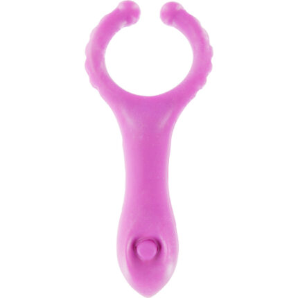 ANILLO PENE CON ESTIMULADOR DE CLITORIS LILA - 001