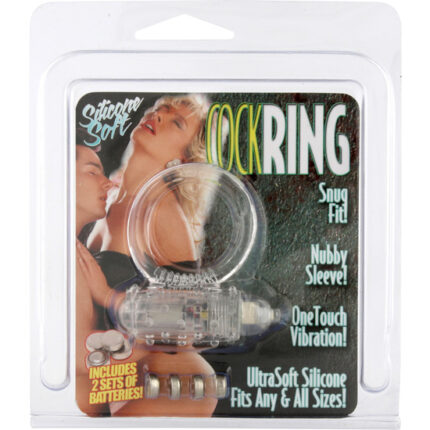 ANILLO SILICONA CON VIBRADOR TRANSPARENTE - 002