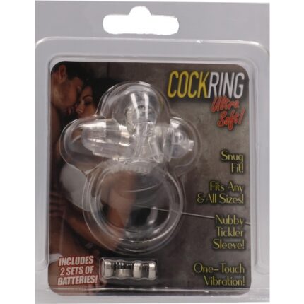 ANILLO VIBRADOR DE SILICONA TRANSPARENTE - 002