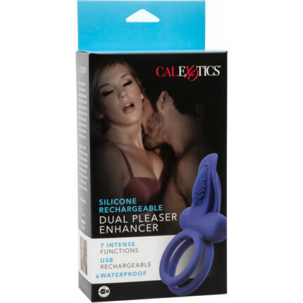 ANILLO VIBRADOR  DUAL RECARGABLE  - PLEASER ENHANCER - MORADO - 002