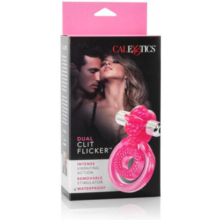 ANILLO VIBRADOR ROSA DUAL CLIT FLICKER - 002