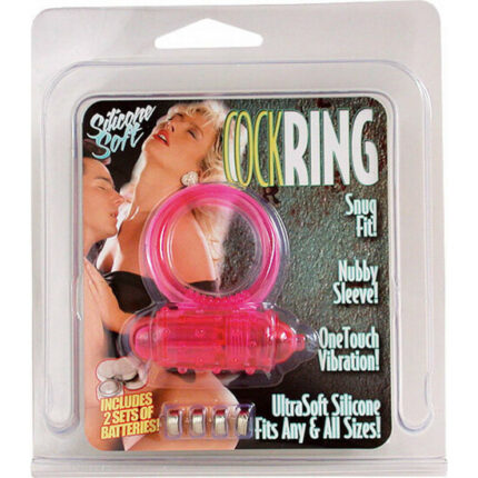 ANILLO VIBRADOR SILICONA ROSA - 001