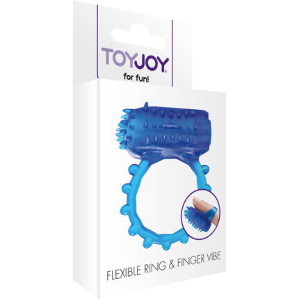 ANILLO Y VIBRADOR DEDO AZUL - 002