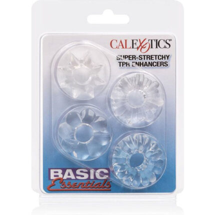 ANILLOS SILICONA BASICOS 4 PACK - TRANSPARENTES - 002