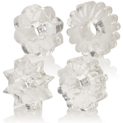 ANILLOS SILICONA BASICOS 4 PACK - TRANSPARENTES - 001