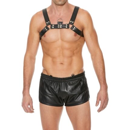 ARNÉS DE BULLDOG DE PECHO - NEGRO - 001