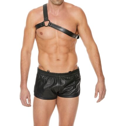 ARNÉS DE CUERO GLADIATOR - NEGRO - 001