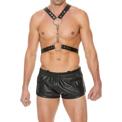 ARNÉS DE HOMBRE CON BIT DE METAL - NEGRO - 001