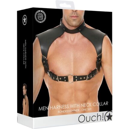 ARNÉS DE HOMBRE CON CUELLO - TALLA ÚNICA - NEGRO - 002