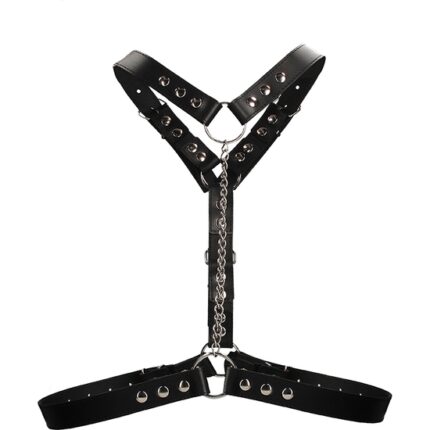 ARNÉS DE PIEL NEGRO TWISTED BIT - NEGRO - 002