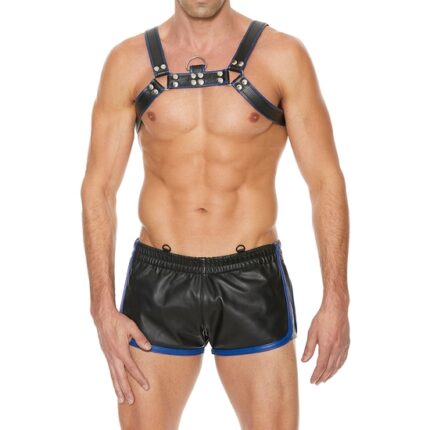 ARNÉS PARA PECHO BULLDOG - NEGRO/AZUL - 001