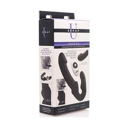 ARNÉS VIBRADOR DE SILICONA SIN SUJECIÓN - NEGRO - 002