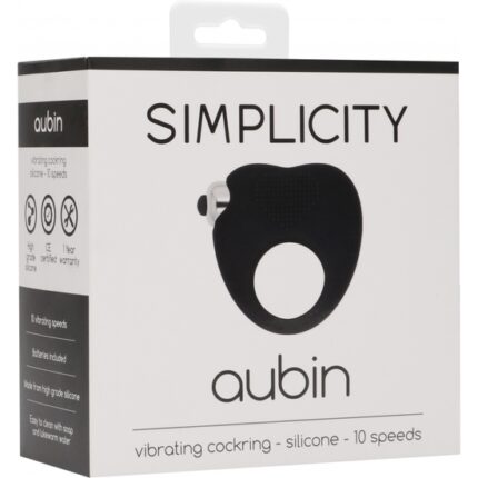 AUBIN ANILLO VIBRADOR - NEGRO - 002