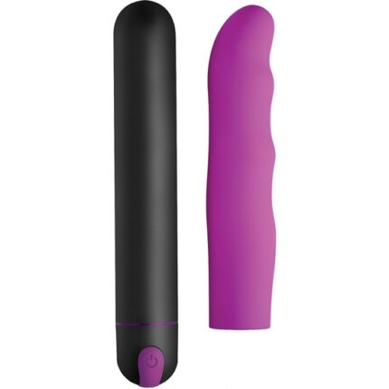 BALA XL MÁS FUNDA DE SILICONA CON ONDAS - MORADO - 001