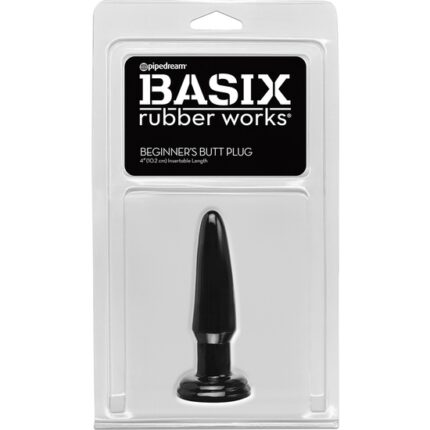 BASIX MINI PLUG ANAL DE GELATINA 9 CM BLACK - 002