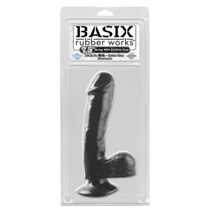 BASIX PENE DE GELATINA SUCCION NEGRO 19 CM - 002