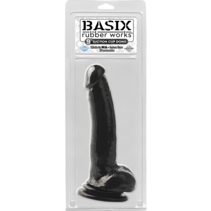 BASIX PENE DE GELATINA SUCCION NEGRO 21 CM - 002