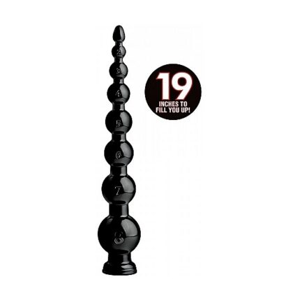 BEADED HOSE DILDO 58X10CM - NEGRO - 002