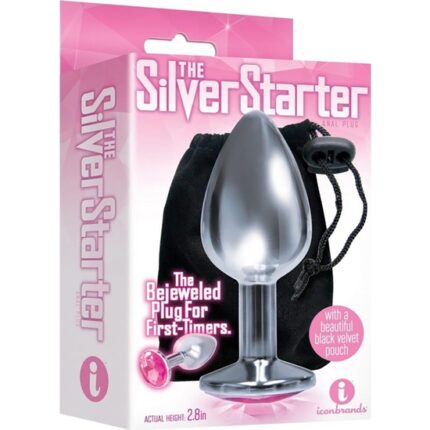 BEJEWELED PLUG ACERO INOX - ROSA - 002