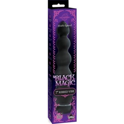 BLACK MAGIC - VIBRADOR ACANALADO 18CM - 002