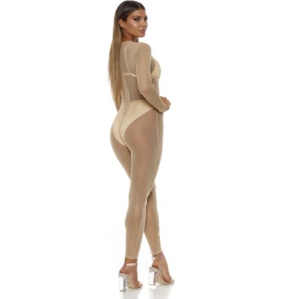 BODY DE MALLA MICRO NET MOCK NET - NUDE - 002