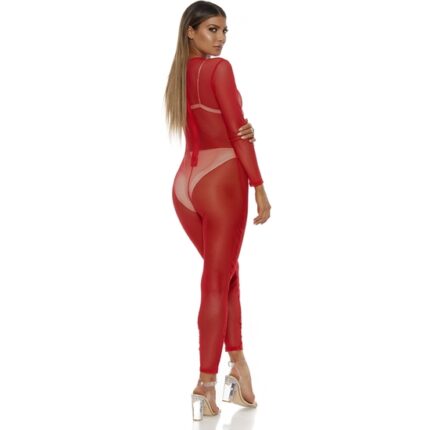 BODY DE MALLA MICRO NET MOCK NET - ROJO - 002